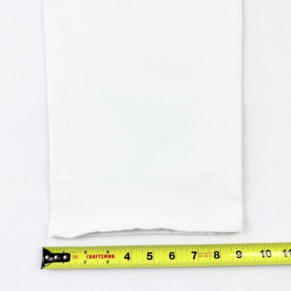 NWT Terra & Sky Women's Straight High Rise Stretch White Denim Jeans Plus Sz 28W - Picture 8 of 9